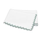 Matouk Stella Green Queen/Full Flat Sheet - 96x112"