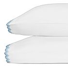 Matouk Stella Hazy Blue Standard Pillowcase/Pair - 21x32"