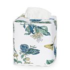 Matouk Tissue Box Cover Baudin Butterfly Prussian Blue