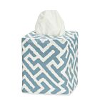 Matouk Tissue Box Cover Gabriel Stony Blue