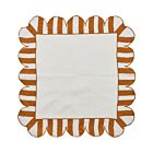  Misette Jardin Scalloped Napkin Amber & Natural
