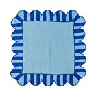  Misette Jardin Scalloped Napkin Blue & Dark