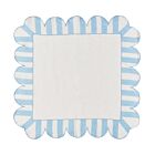  Misette Jardin Scalloped Napkin Blue & Natural