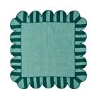  Misette Jardin Scalloped Napkin Green & Dark