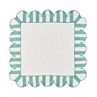  Misette Jardin Scalloped Napkin Green & Natural
