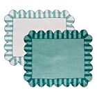  Misette Jardin Scalloped Reversible Placemat Green