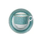 Mottahedeh Lace Green Tea Cup & Saucer Set