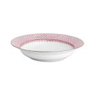 Mottahedeh Lace Pink Rim Soup Plate