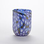 Murrine Glass Tumbler Blue & White