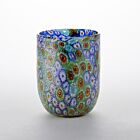 Murrine Glass Tumbler Cobalt & Mint