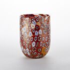 Murrine Glass Tumbler Dark Amber