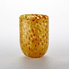 Murrine Glass Tumbler Marigold & Red Dot