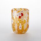 Murrine Glass Tumbler Orange & Daisy