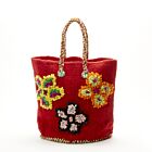 Nathalie Lete Tote Bag Small Dark Red