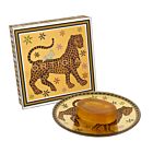 Ortigia Ambra Nera Glass Plate & Soap