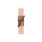 Greentree Home Rope Blush Taper Pair 10"