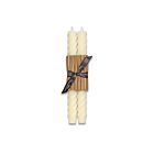 Greentree Home Rope Cream Taper Pair 10"