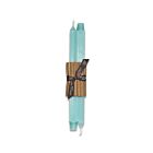 Greentree Home Square Robin's Egg Blue Taper Pair 12"