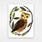 Paste Stationery Owl in Branches Card