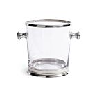Pewter & Glass Ice Bucket with Handles