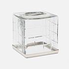 Pigeon & Poodle Argos Clear & Nickle Tissue Box