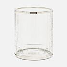 Pigeon & Poodle Argos Clear & Nickle Wastebasket