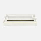 Pigeon & Poodle Bradford White & Gold Set/2 Nested Trays