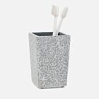 Pigeon & Poodle Callas Silver & White Brush Holder