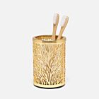 Pigeon & Poodle Lynn Matte Gold Brush Holder