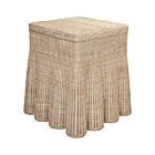 Rattan Scallop Square Side Table