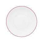 Raynaud Monceau Vermilion Red Rim Soup Plate 8.75"D