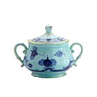 Ginori Oriente Italiano Iris Gold Rim Sugar Bowl