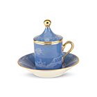 Ginori Oriente Italiano Pervinca Gold Espresso Cup Set