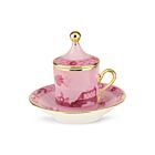 Ginori Oriente Italiano Porpora Gold Rim Espresso Cup Set