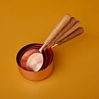 Artisan Measuring Cup Set/4 Copper & Wood