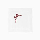 Sferra Cocktail Napkin Regalo White & Red