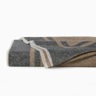 Sferra Viletta Grey &  Beige Throw