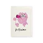 Stationery Poodle Je T'aime Card