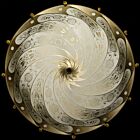 Silk Lamp Suspended 19" Scudo Classic Ivory