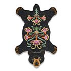 Wool Blooming Black Bear Rug Small