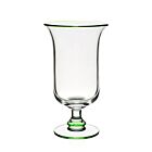 WYC Glass Siena Green Footed Flower Vase