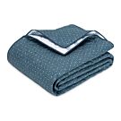 Matouk Levi Prussian Blue Twin Quilt - 72x94