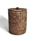 Matahari Rattan Antique Brown Bath Container Large - 4.5x6