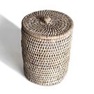Matahari Rattan Whitewash Bath Container Large - 4.5x6