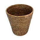 Matahari Rattan Antique Brown Wastebasket Small - 11x12