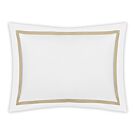 Matouk Lowell White & Champagne King Sham - 21x36