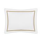Matouk Lowell White & Champagne Standard Sham - 21x27