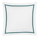 Matouk Lowell White & Deep Jade Euro Sham - 27x27