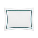 Matouk Lowell White & Deep Jade Standard Sham - 21x27
