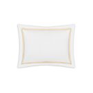Matouk Lowell White & Sand Boudoir Sham - 12x16